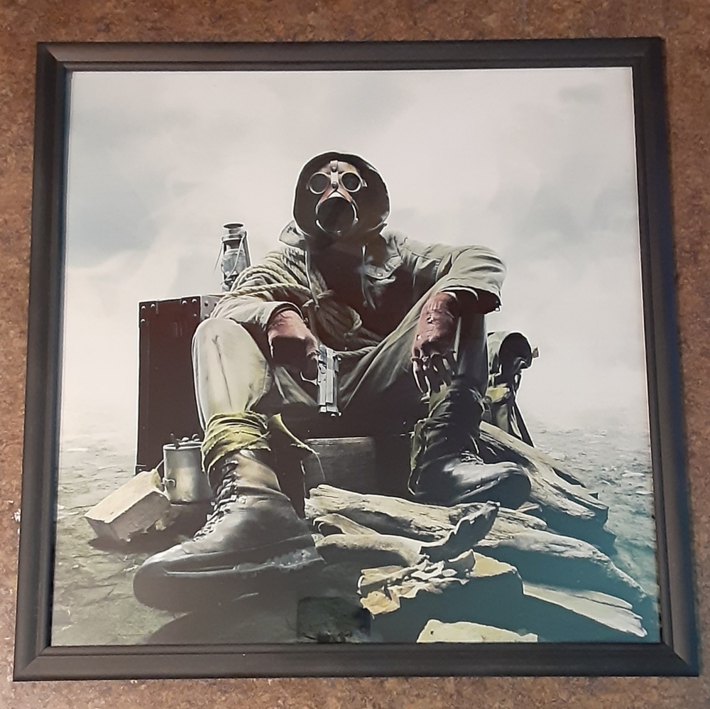 Dystopia "Post-Apocalyptic Survivor" 12" x 12" Framed Wall Art - Brand New